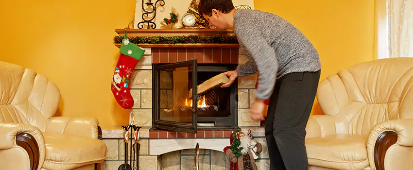 Rusted Metal Fireplace Restoration in Pinewood, Florida